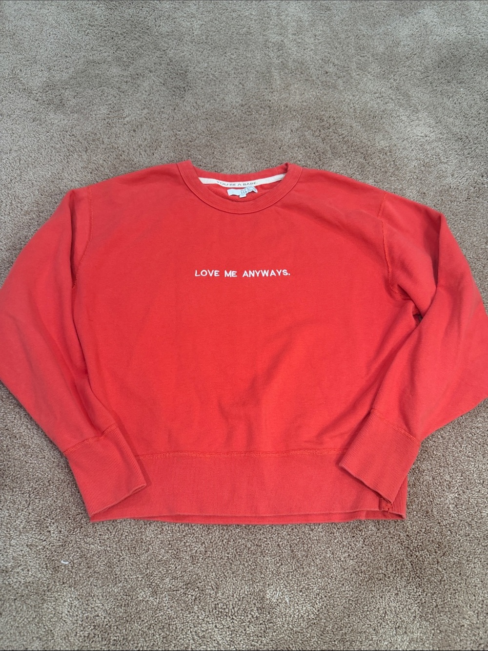 Fletch Love Me Anyways Red Crewneck Sweatshirt